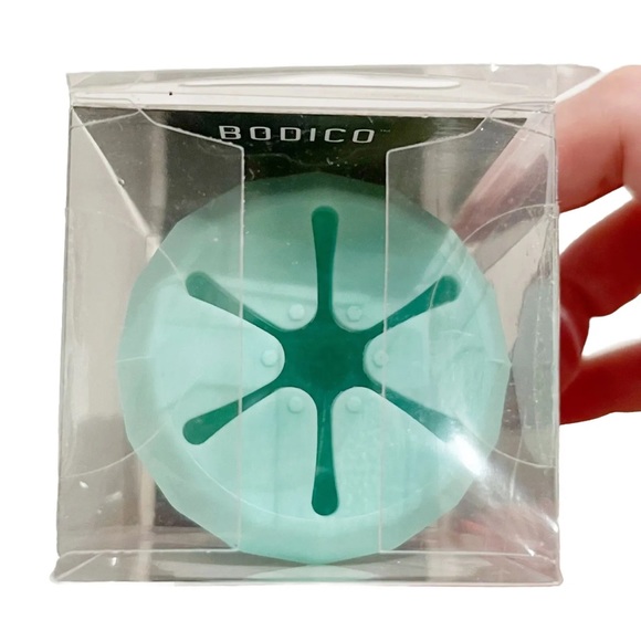 Bodico Nail Polish Holder Ring Teal Rubber Easy Nail Painting Unique Gift Beauty - Picture 4 of 6